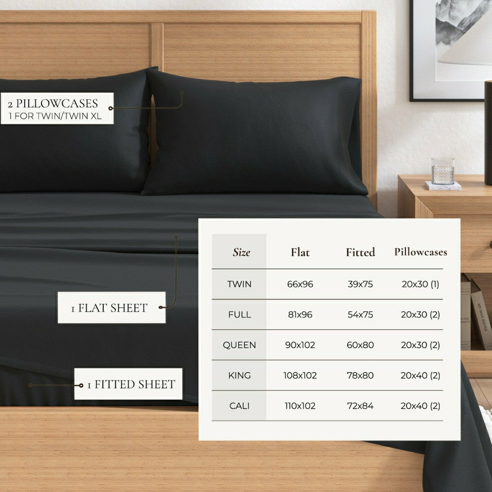 Plow & Hearth 4-Piece Cotton Solid Flannel Sheet - Nordic Collection