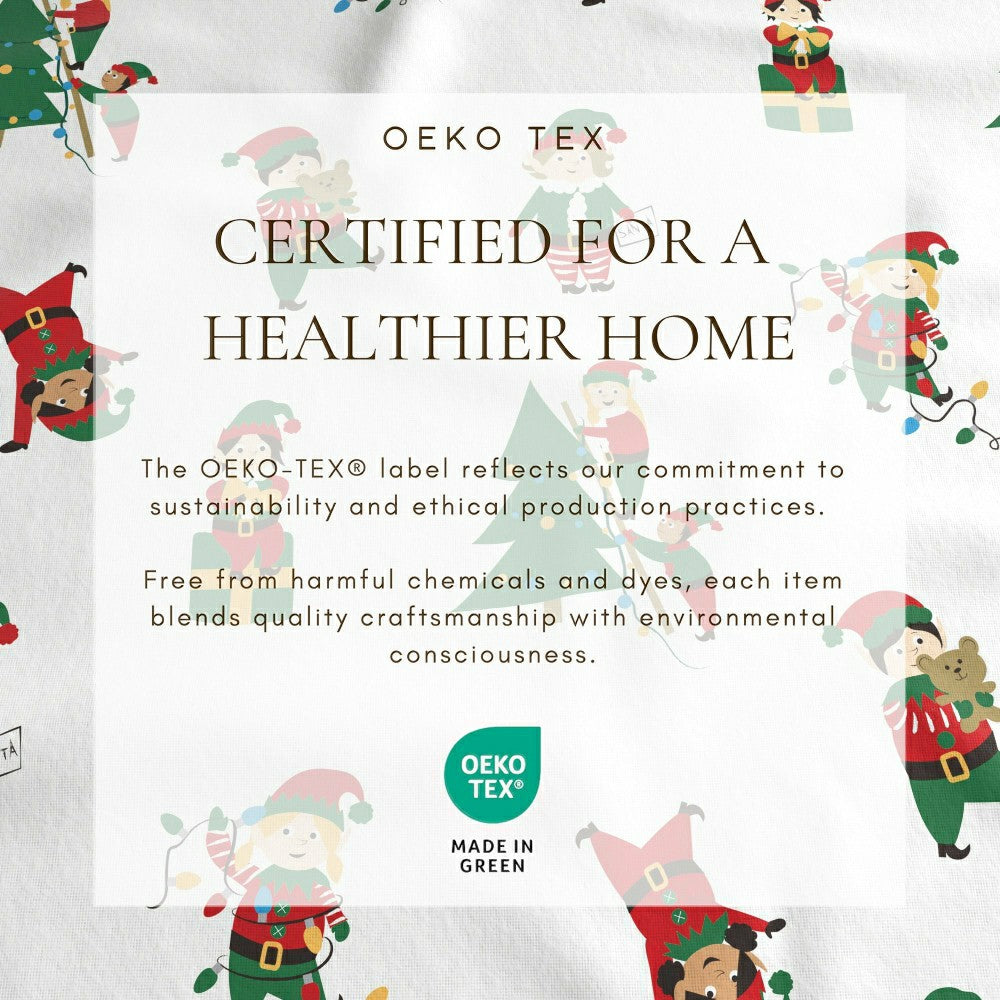 Plow & Hearth 4-Piece Turkish Cotton Christmas Flannel Sheet - Whittaker Collection