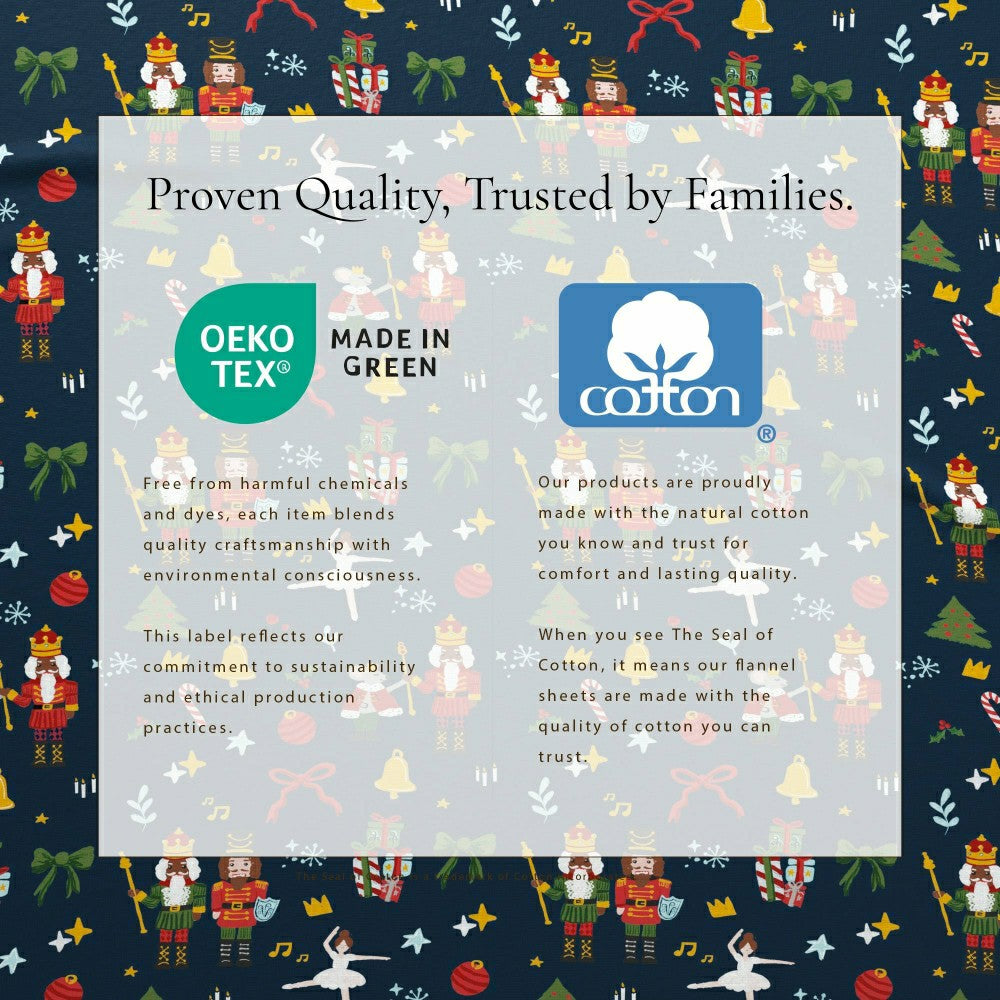 Plow & Hearth 4-Piece Turkish Cotton Christmas Flannel Sheet - Whittaker Collection