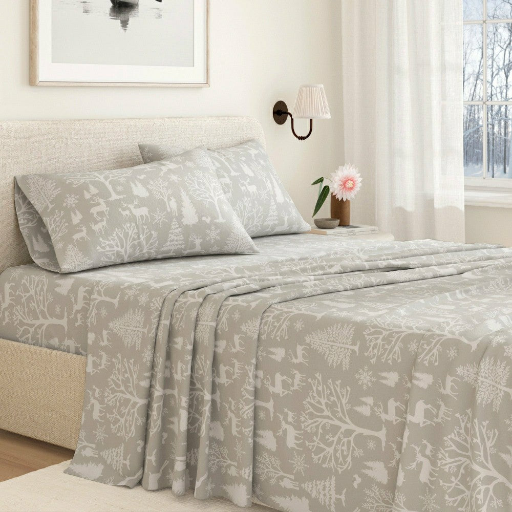 Plow & Hearth 4-Piece Turkish Cotton Flannel Sheet - Lakeview Collection