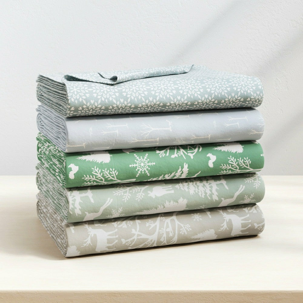Plow & Hearth 4-Piece Turkish Cotton Flannel Sheet - Lakeview Collection