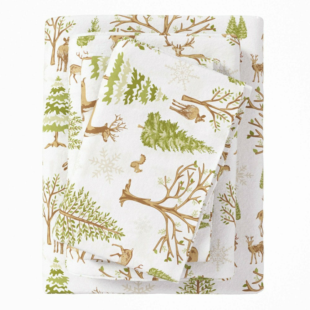 Plow & Hearth 4-Piece Turkish Cotton Flannel Sheet - Lakeview Collection