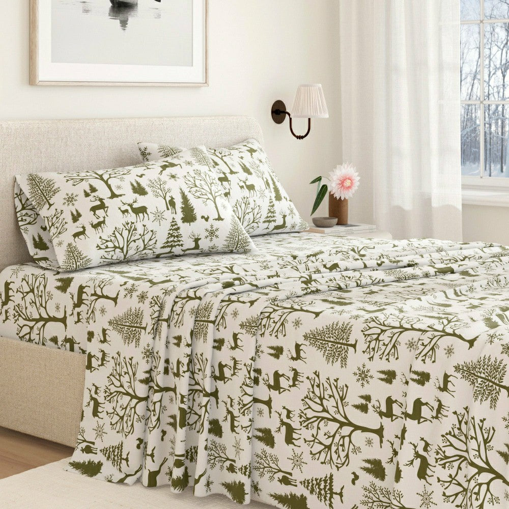 Plow & Hearth 4-Piece Turkish Cotton Flannel Sheet - Lakeview Collection