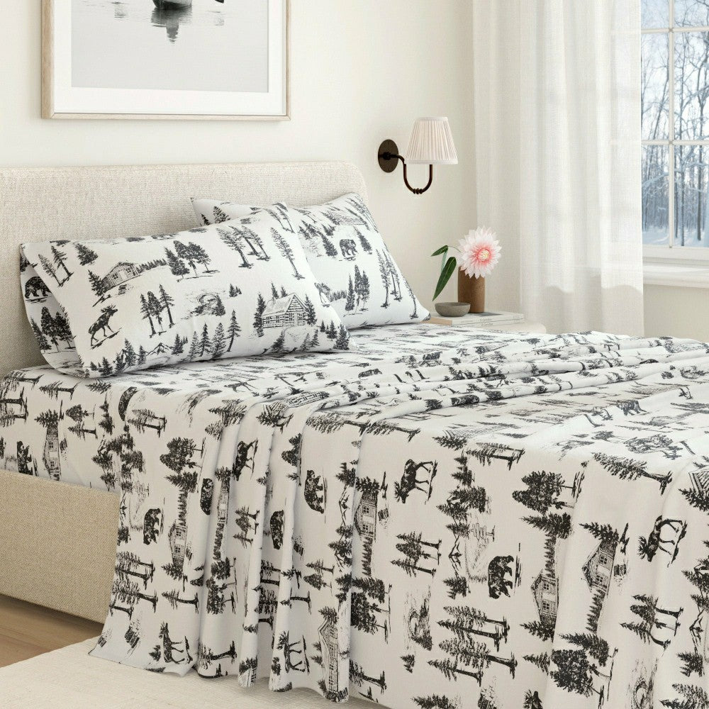 Plow & Hearth 4-Piece Turkish Cotton Flannel Sheet - Lakeview Collection
