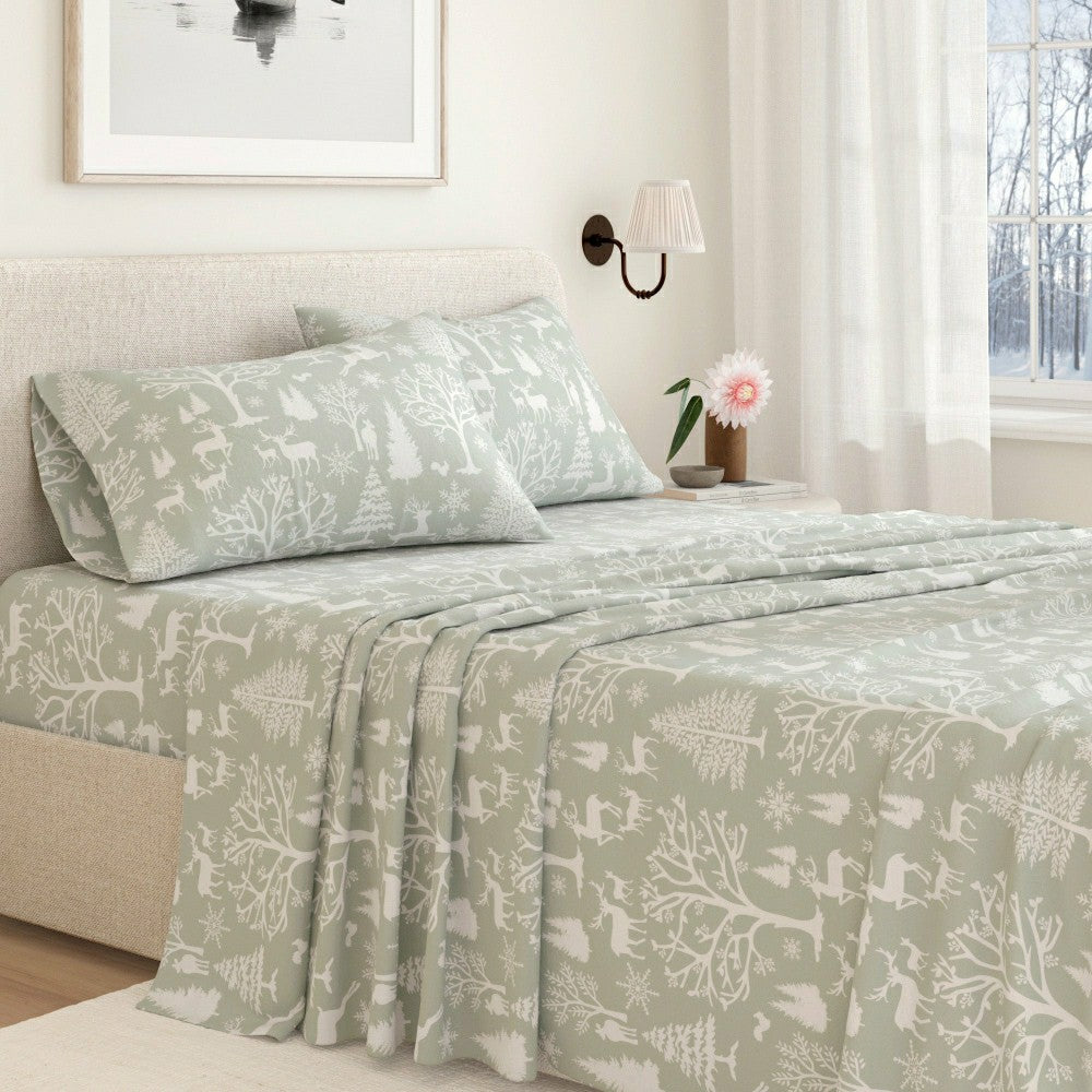 Plow & Hearth 4-Piece Turkish Cotton Flannel Sheet - Lakeview Collection