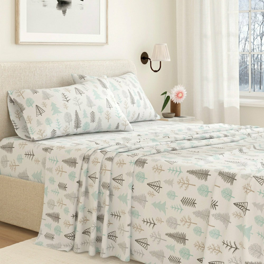 Plow & Hearth 4-Piece Turkish Cotton Flannel Sheet - Lakeview Collection