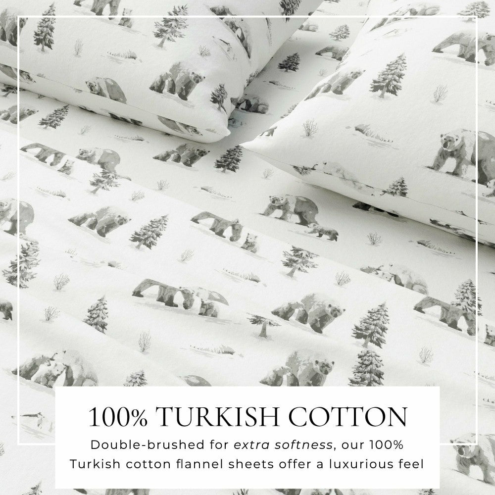 Plow & Hearth 4-Piece Turkish Cotton Flannel Sheet - Lakeview Collection