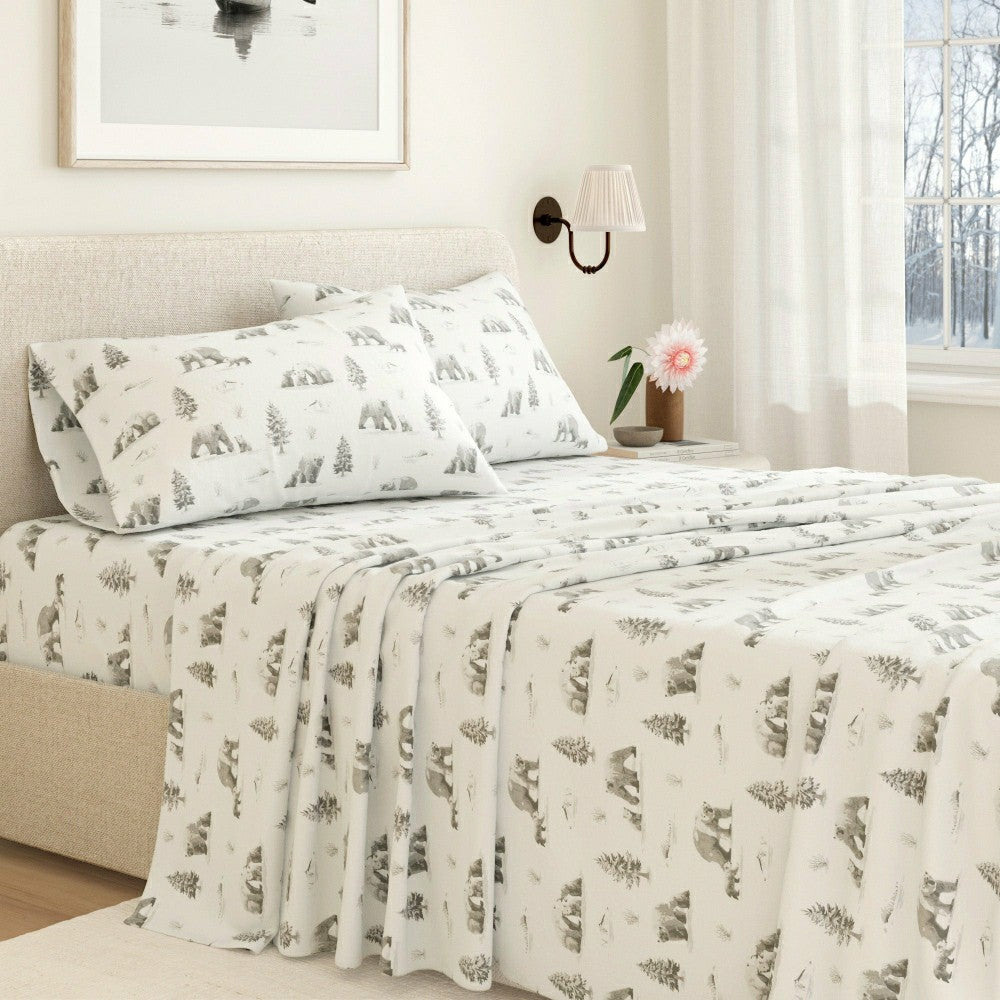 Plow & Hearth 4-Piece Turkish Cotton Flannel Sheet - Lakeview Collection