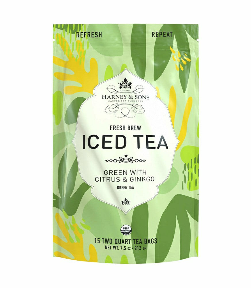 Plow & Hearth Organic Green with Citrus & Ginkgo Fresh Brew Iced Tea