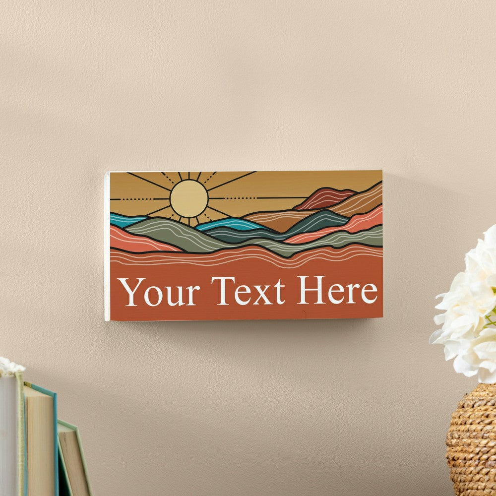 Plow & Hearth Southwest/Texas Everyday Hanging Signs w/rope Landscape (11“x6”)​