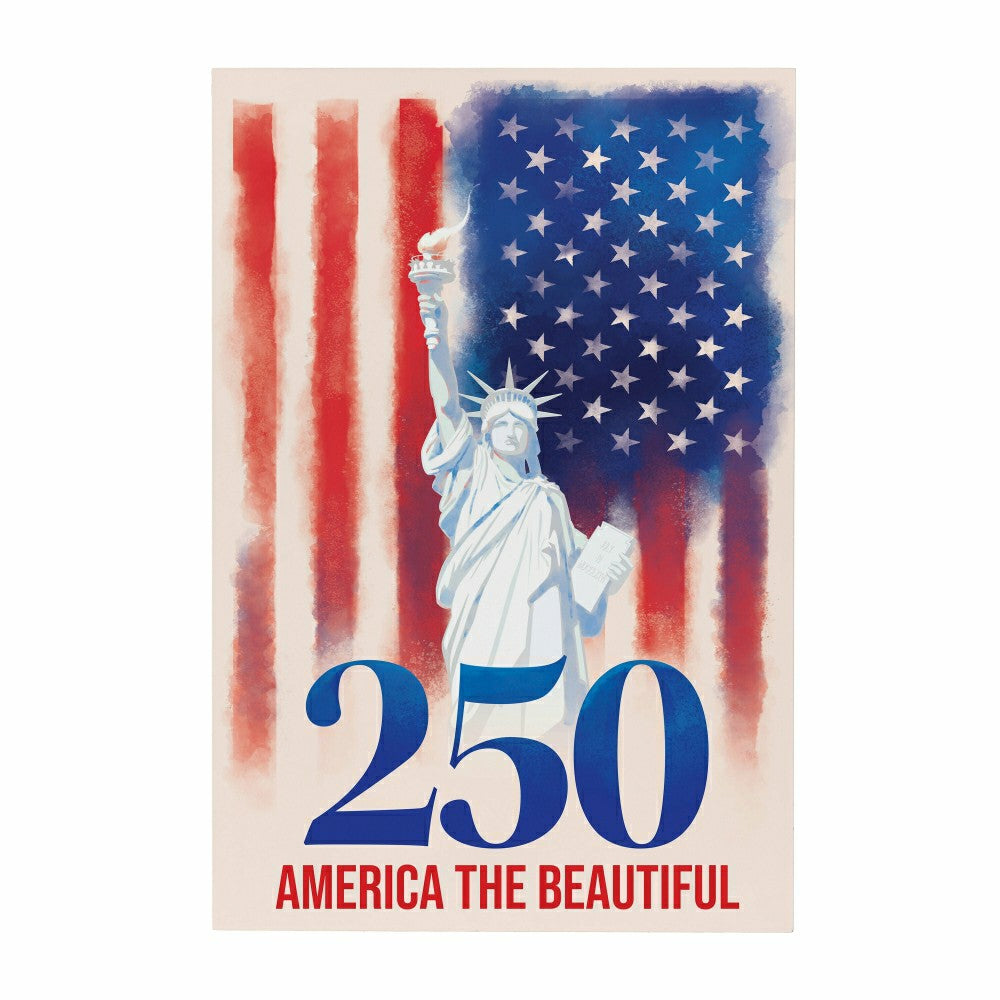 Plow & Hearth Red White & Bloom Indoor Wood Wall Décor, 250 America The Beautiful, 2