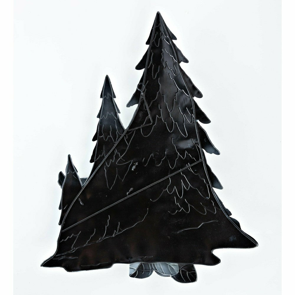 Plow & Hearth Capiz & Iron Winter Trees & Deer Wall Decor