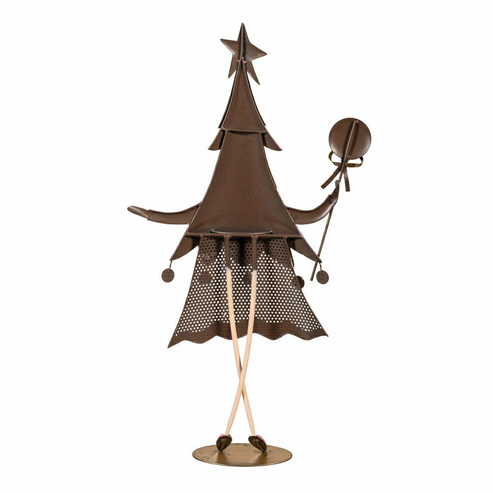 Plow & Hearth Pink Tree Metal Garden Statue, 28"H