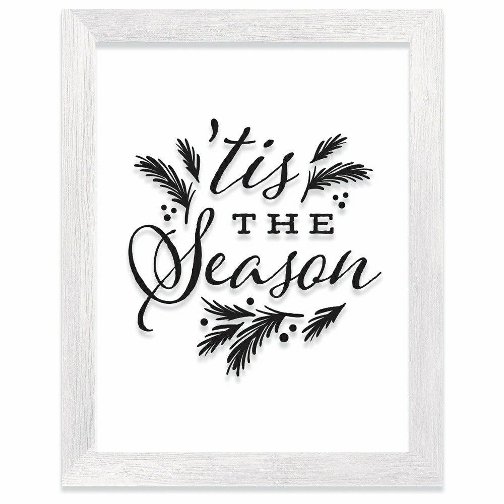 Plow & Hearth Framed Christmas Wishes Holiday Accents, Set of 3