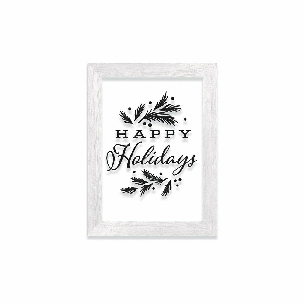 Plow & Hearth Framed Christmas Wishes Holiday Accents, Set of 3