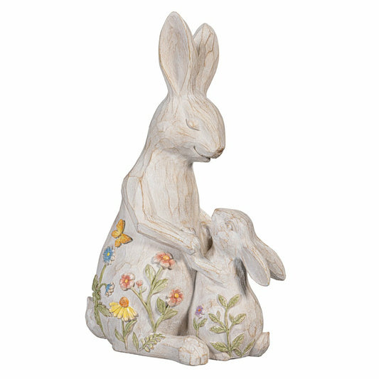 Plow & Hearth Bunny Family Resin Garden Statue, 12"H