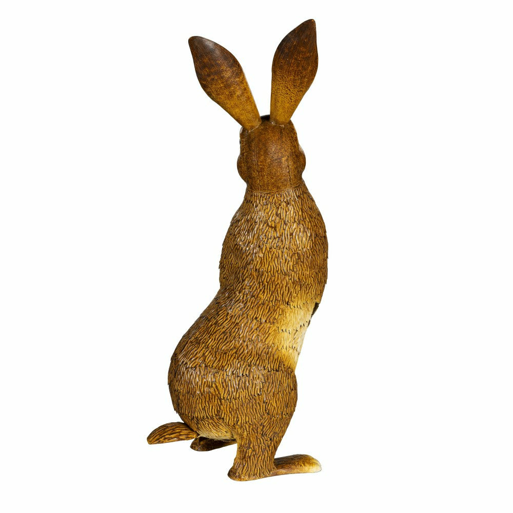 Plow & Hearth Realistic Bunny Metal Garden Statue, 25" H
