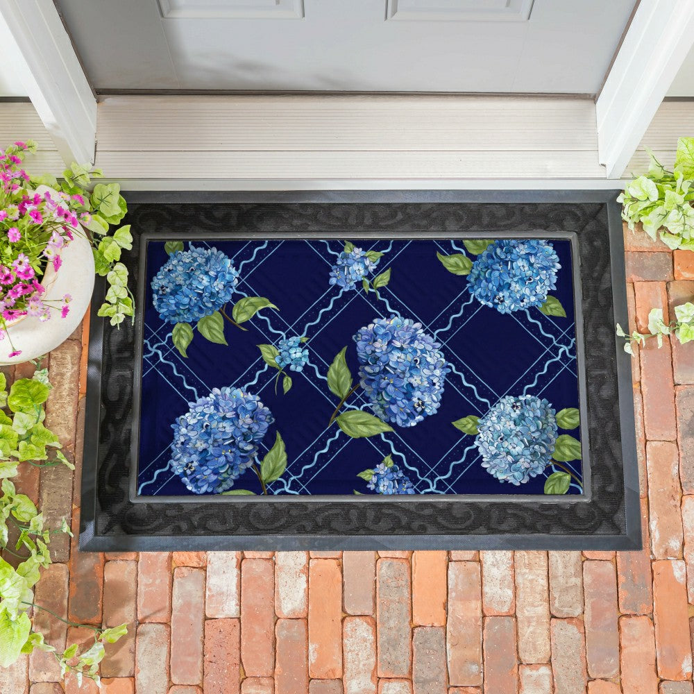 Plow & Hearth Vivastyle Embossed Mat, Hydrangea Haven Lattice