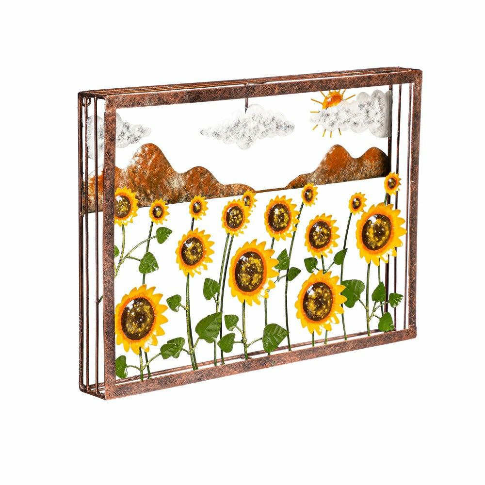 Plow & Hearth Reclaimed Metal Sunflower Wall Art