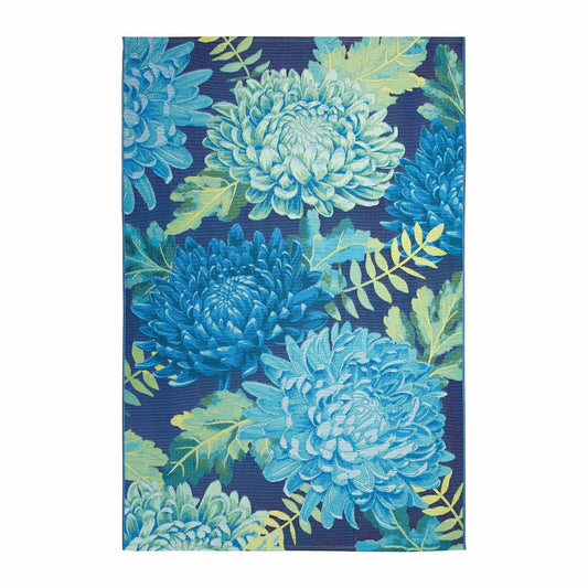 Plow & Hearth Indoor/Outdoor Chrysanthemum Polypropylene Rug, 7'10" x 9'10"