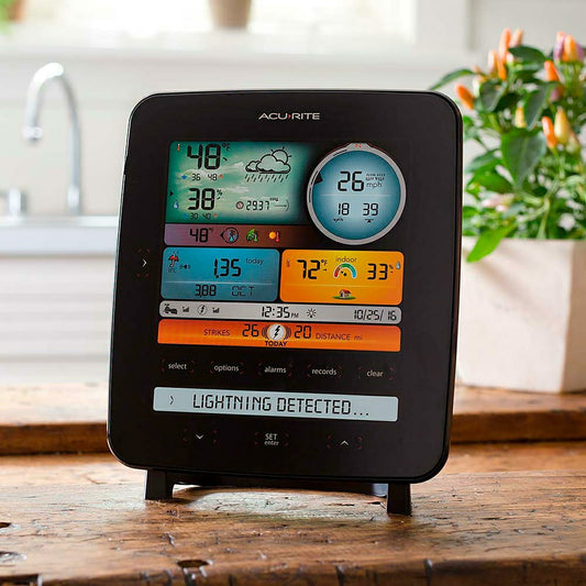 Plow & Hearth Five in One Wireless Weather Station with Animation and Lightning Dete