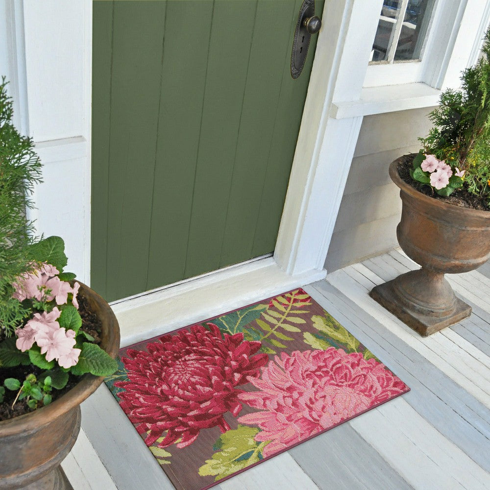 Plow & Hearth Esencia Mums Indoor/Outdoor Rug