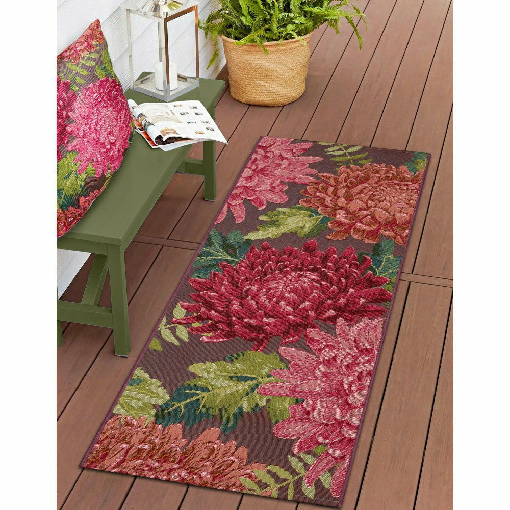 Plow & Hearth Esencia Mums Indoor/Outdoor Rug