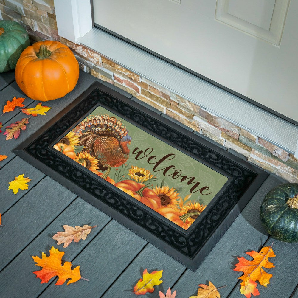 Plow & Hearth Flocked Coir Sassafras Switch Mat, 22"x10"