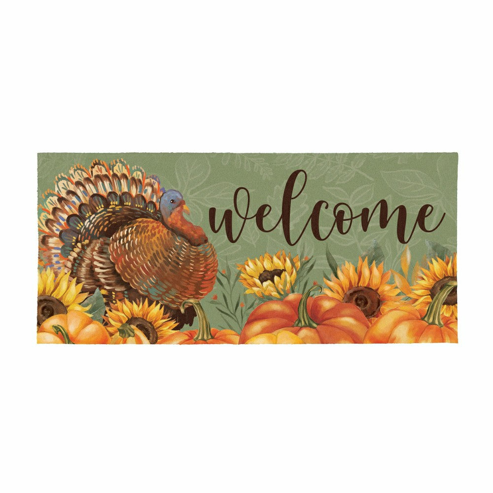 Plow & Hearth Flocked Coir Sassafras Switch Mat, 22"x10"