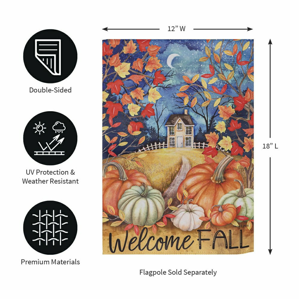 Plow & Hearth Alive in Fall Suede Garden Flags