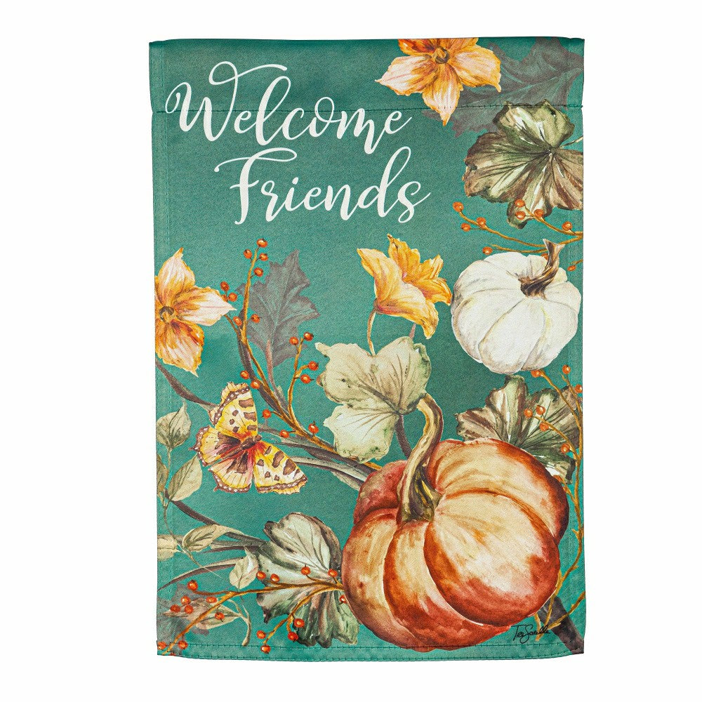 Plow & Hearth Autumn Vines Suede Garden Flag