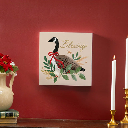 Plow & Hearth Blessings Indoor Wall Décor, Wood, 12"x12"