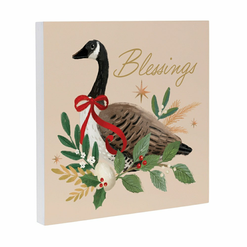 Plow & Hearth Blessings Indoor Wall Décor, Wood, 12"x12"