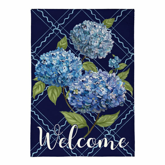 Plow & Hearth VivaStyle Burlap Garden Flag, Hydrangea Haven
