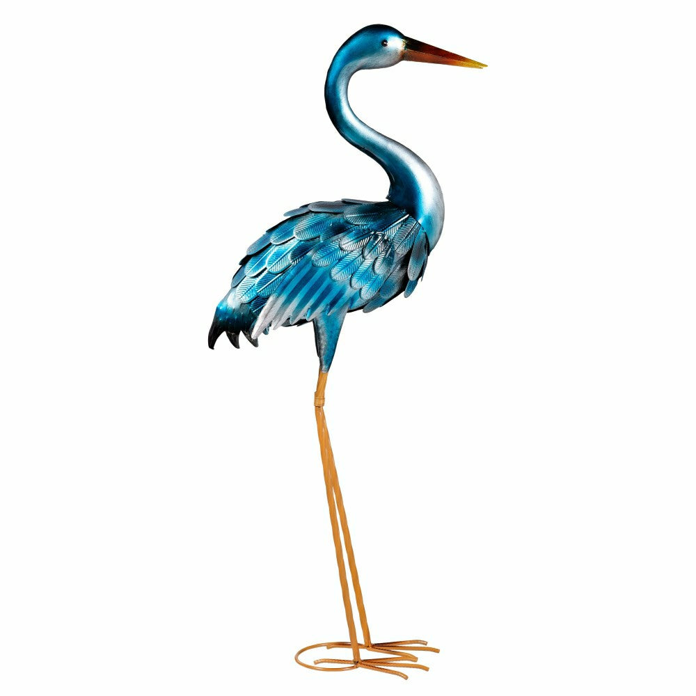 Plow & Hearth 35" Metal Blue Heron Pair