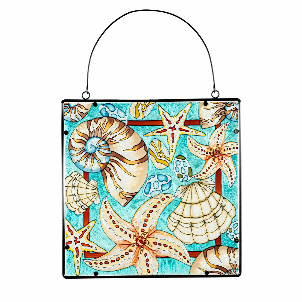 Plow & Hearth Coastal Stained Glass Wall Art