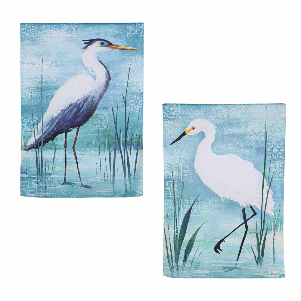 Plow & Hearth Blue Heron Reversible Suede House Flags
