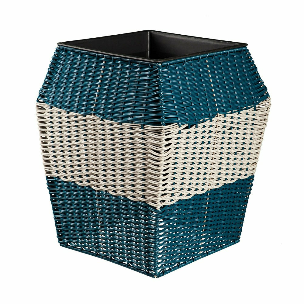Plow & Hearth Indoor/Outdoor Coastal Wicker Planters, Set of 3