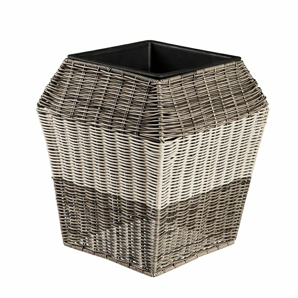 Plow & Hearth Indoor/Outdoor Coastal Wicker Planters, Set of 3