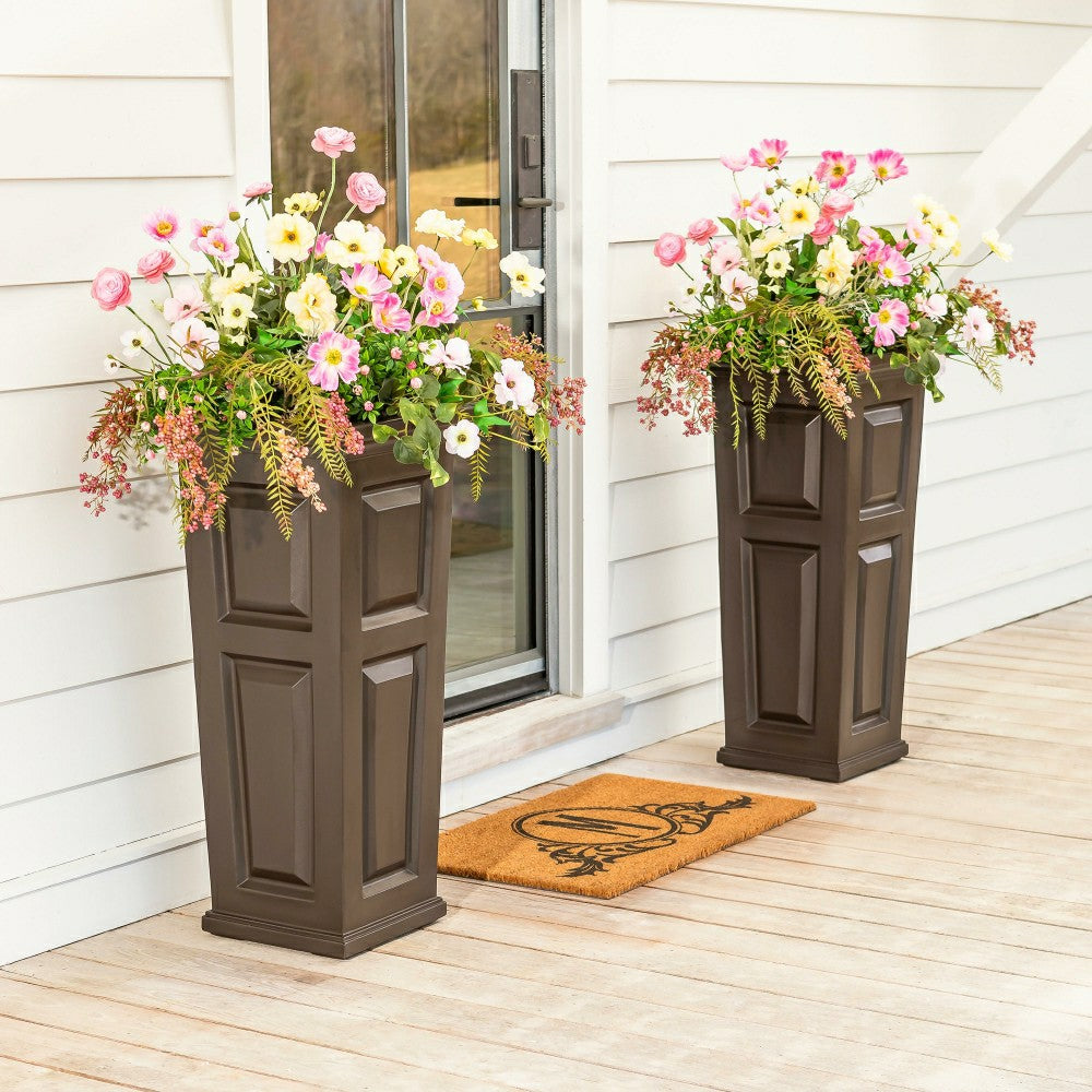Plow & Hearth Chadwick Tall Self-Watering Planter, 32"H