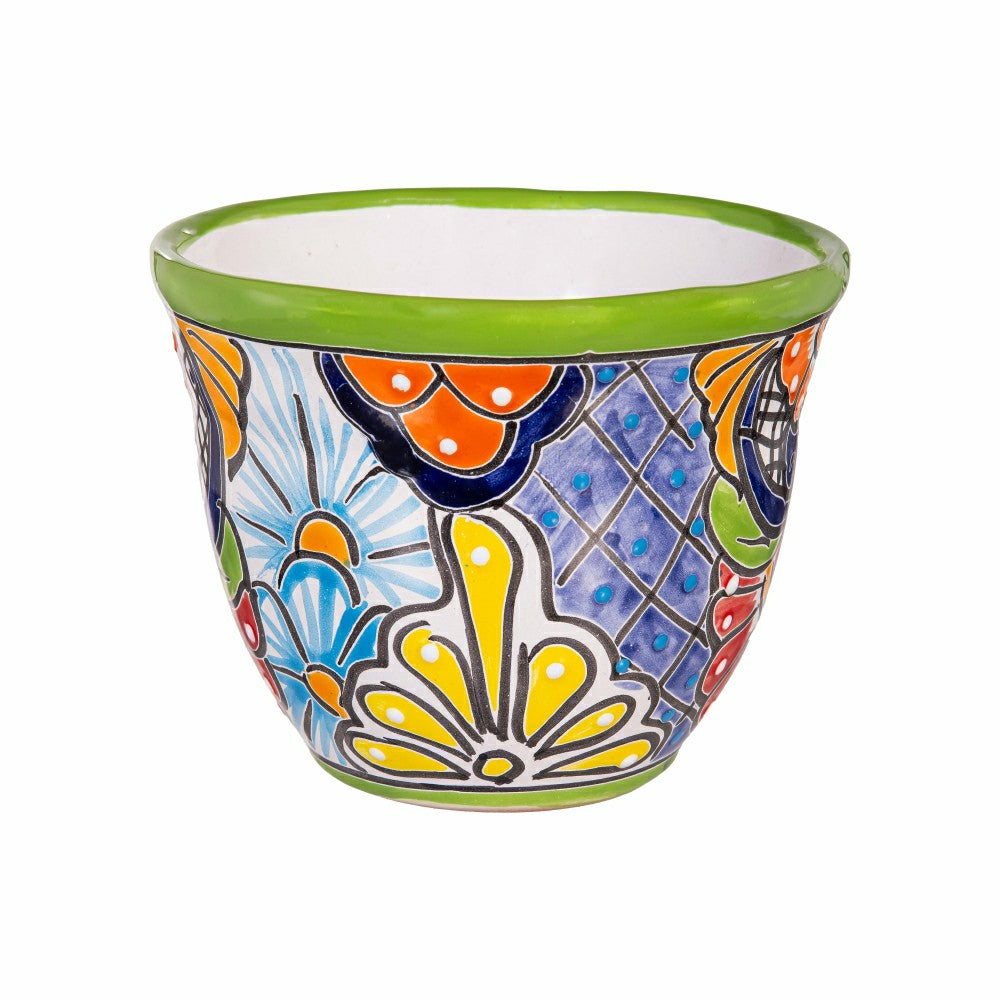 Plow & Hearth Set of 2 Classic Talavera Planters