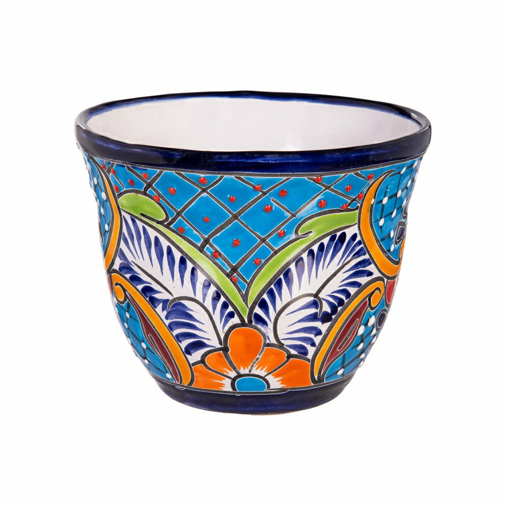 Plow & Hearth Set of 2 Classic Talavera Planters