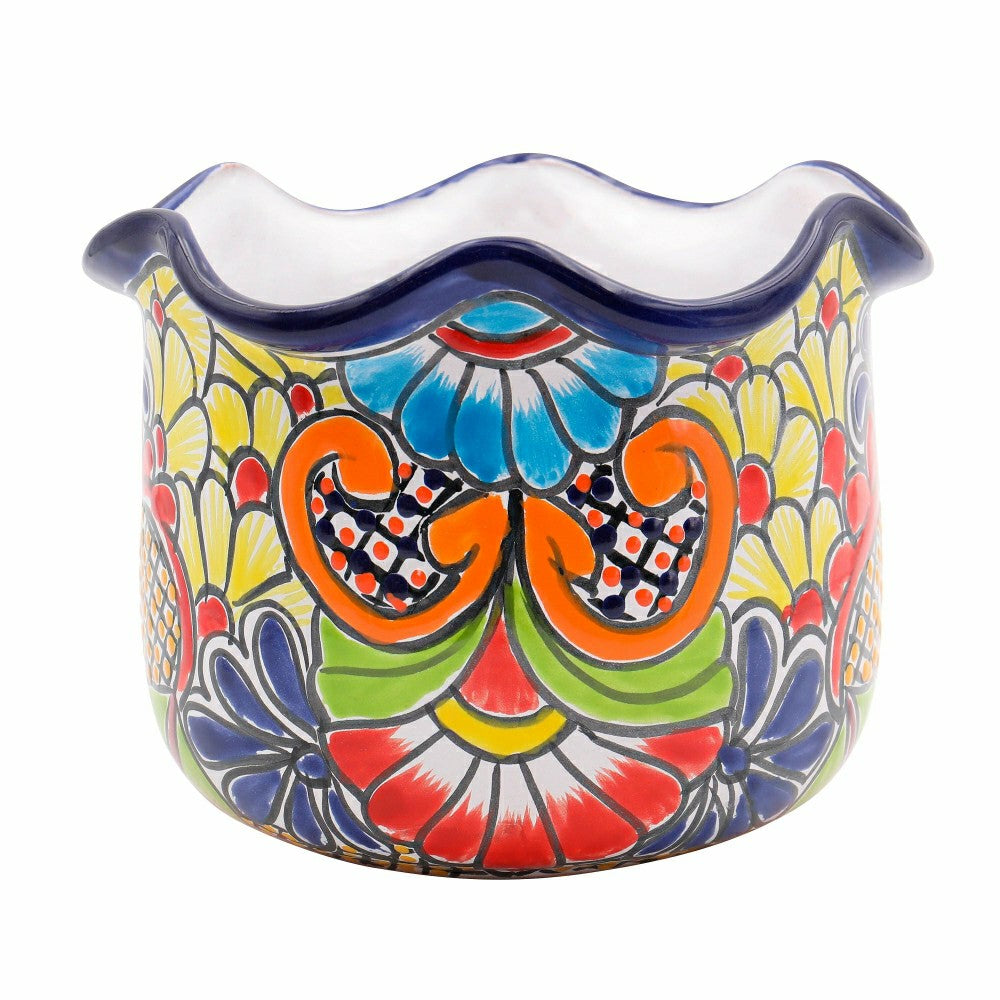 Plow & Hearth Medium Japanese Style Authentic Talavera Planter