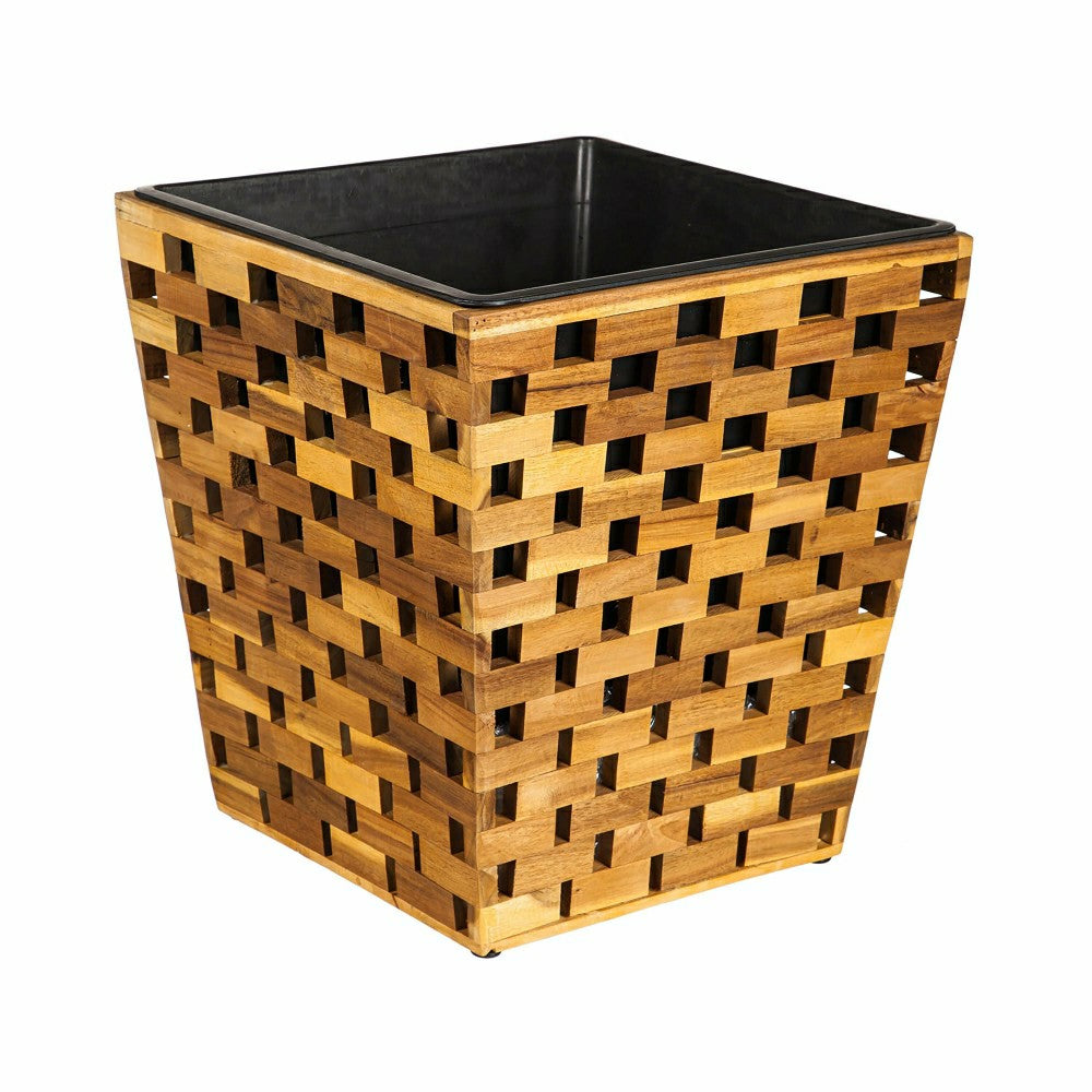 Plow & Hearth Recycled Wood Planters, Set of 3