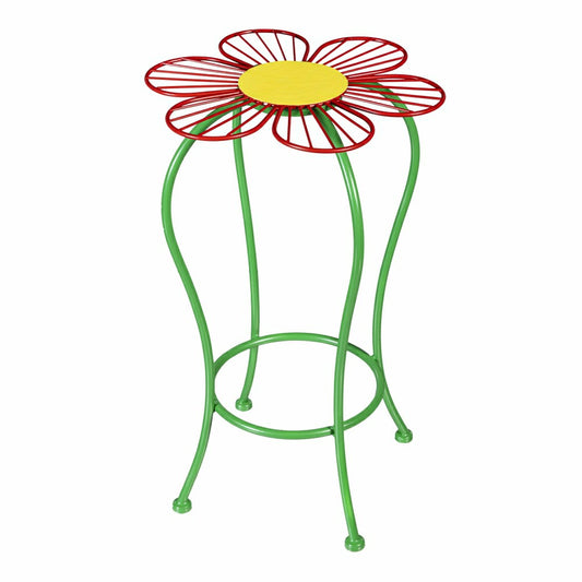 Plow & Hearth What She Shed Planter, Metal Flower Plant Stand, 13.3"