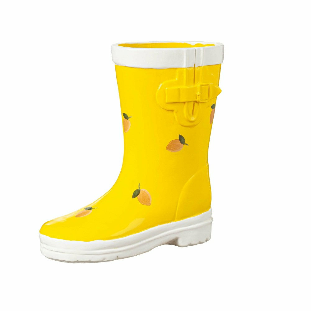 Plow & Hearth Multi-Color Fun Fruits Rain Boot Planter, Set of 2