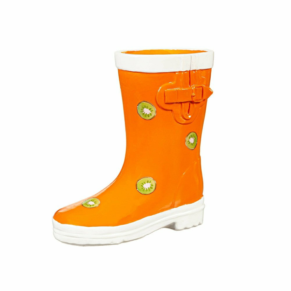 Plow & Hearth Multi-Color Fun Fruits Rain Boot Planter, Set of 2