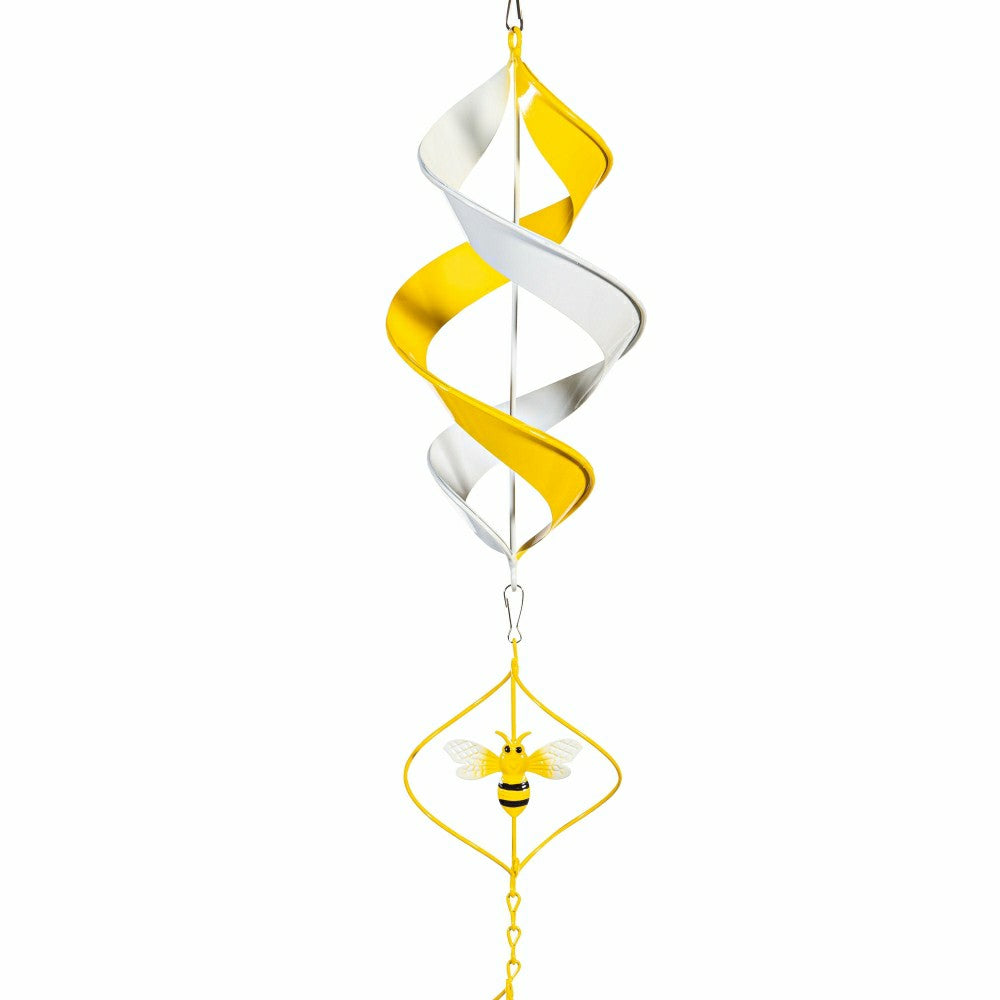 Plow & Hearth Metal Bee Wind Twirler 41"H