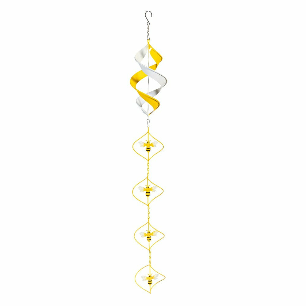 Plow & Hearth Metal Bee Wind Twirler 41"H