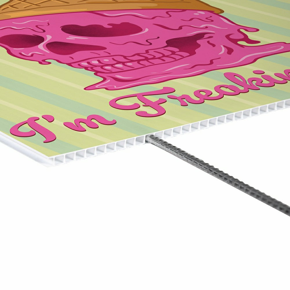 Plow & Hearth Summerween I'm Freakin' Melting Yard Sign, 24"x18"